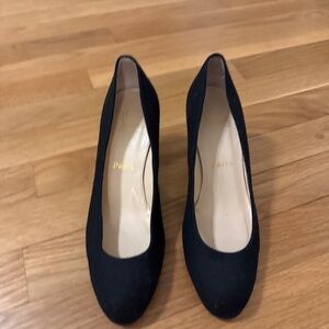 Christian Louboutin black suede pumps size 38